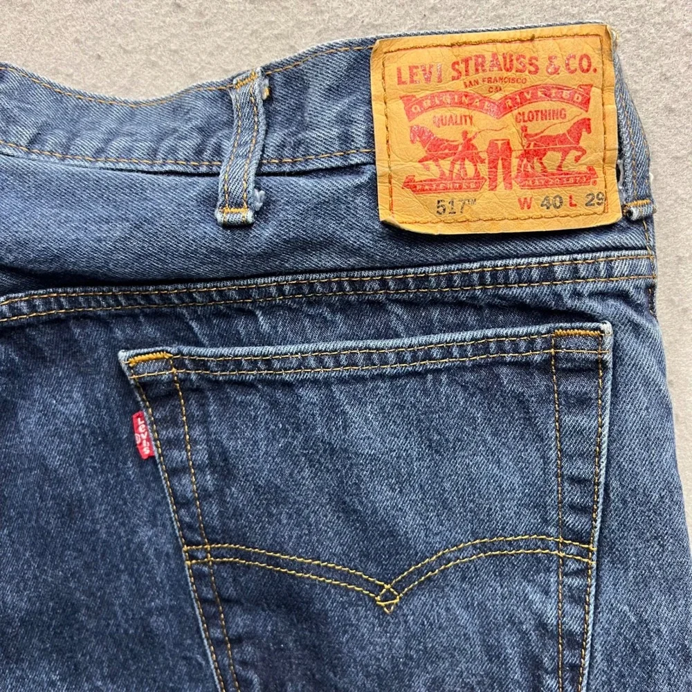 Levis 517 Bootcut Jeans Mens 40x29 Blue Denim Pants Medium Wash 517-0217